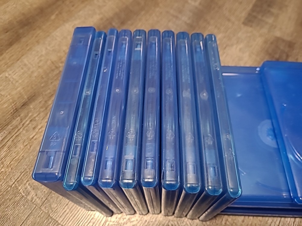 (25) Blu-Ray Replacement Case Single & Multi Disc Mix Lot, Cases Have Wear/Flaws