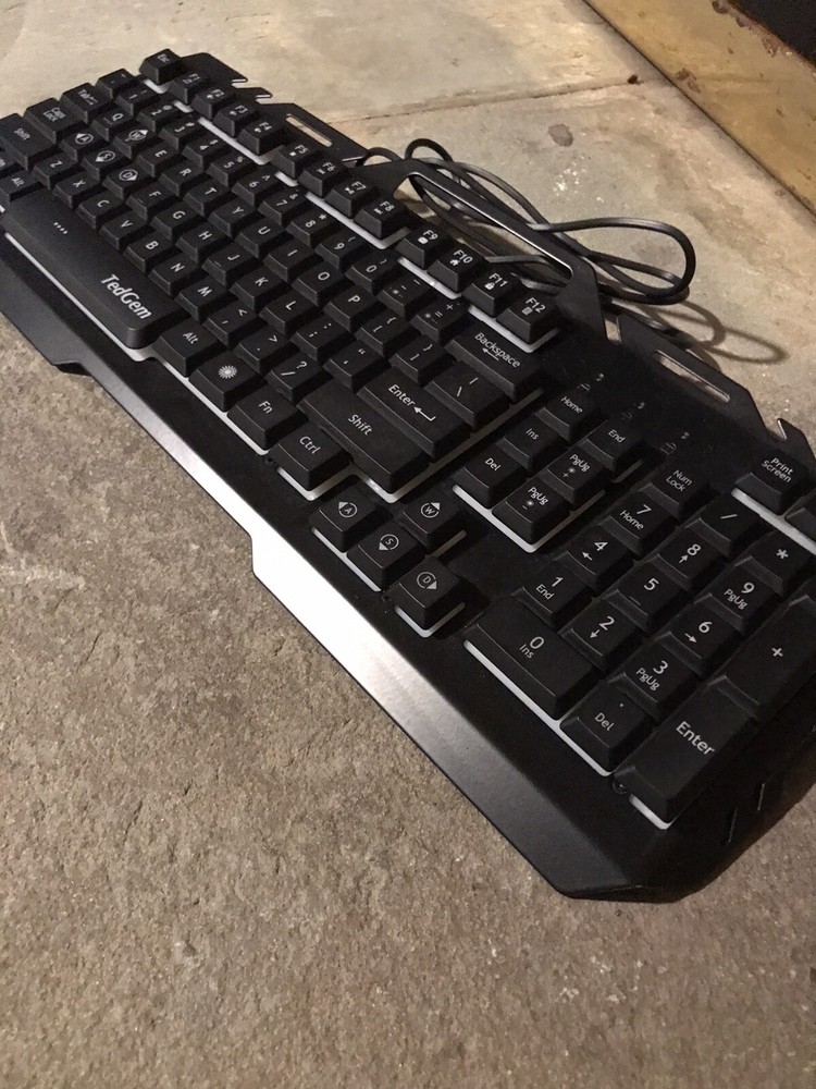 TedGem Gaming Keyboard Model CE0141_01 Black USB Wired