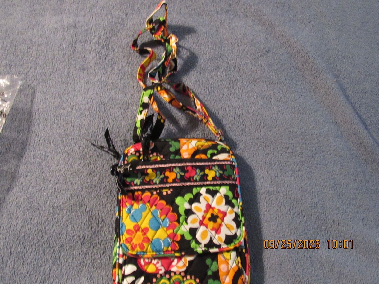 Disney Parks Vera Bradley Mini Hipster Midnight Mickey Mouse Crossbody New