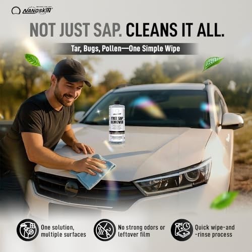 NanoSkin Tree Sap Remover 32 Oz. Instant, Safe Car Detailing Solution,Optimized