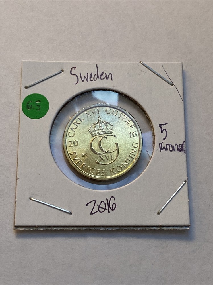 2016 Sweden 5 Kronar Coin A1