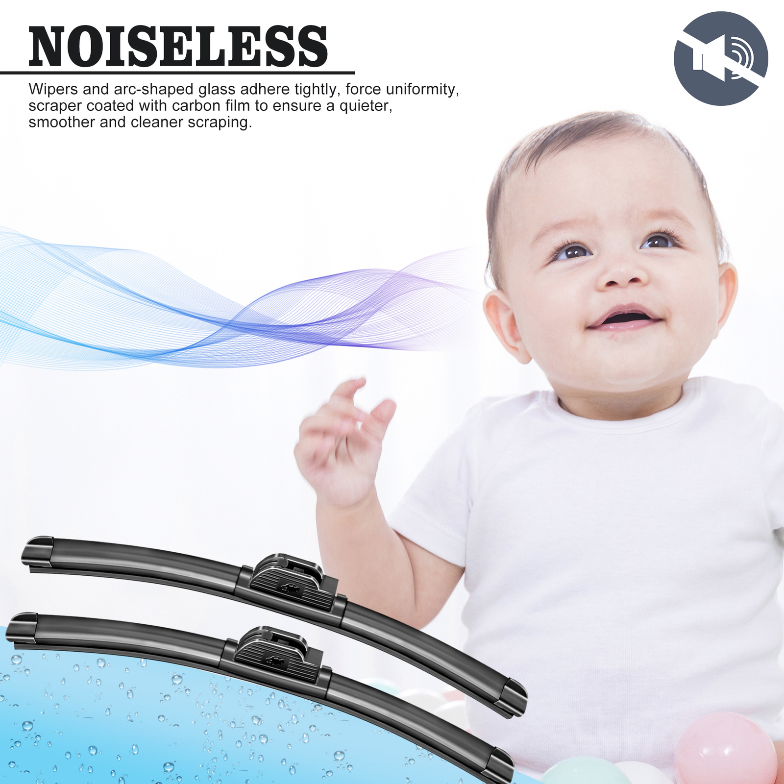 All Season Front Windshield Wiper Blades 22"+22"For Chevy Silverado 1999-2023