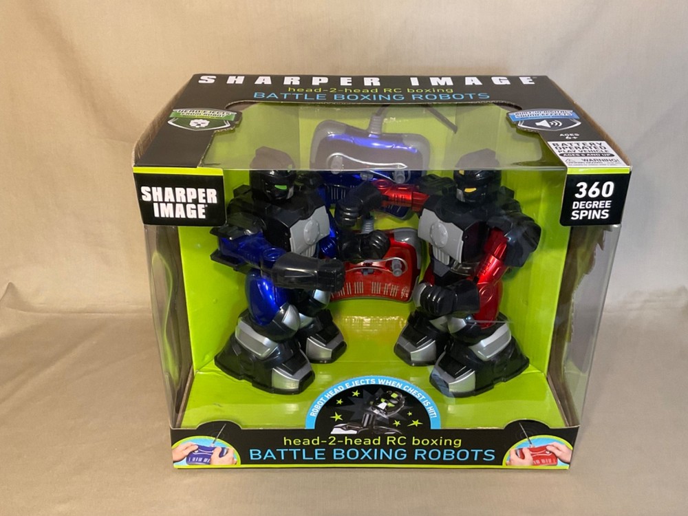 BATTLE BOXING ROBOTS Wireless RC Two Player Sharper Image SEALED/NEW