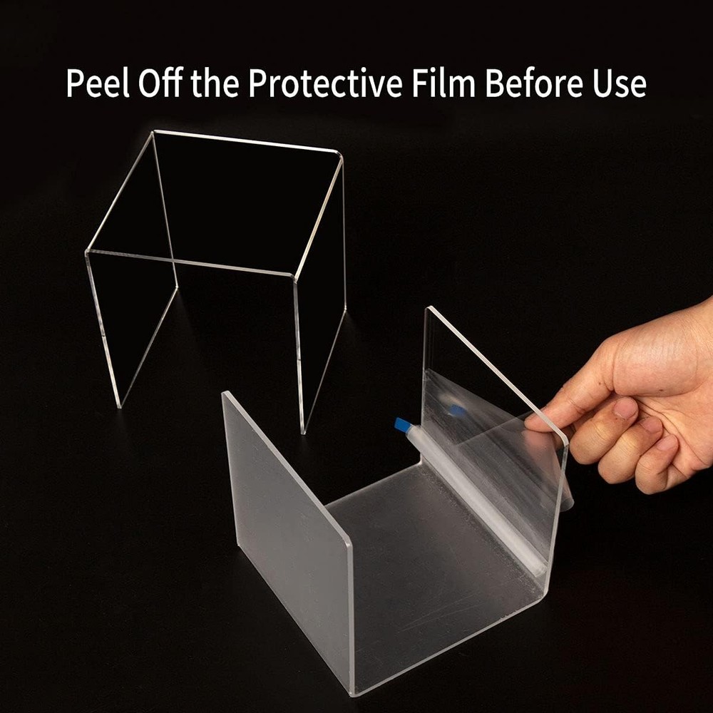 Clear Acrylic Display Risers 2 Sets, 3-Tier Risers Stands Showcase