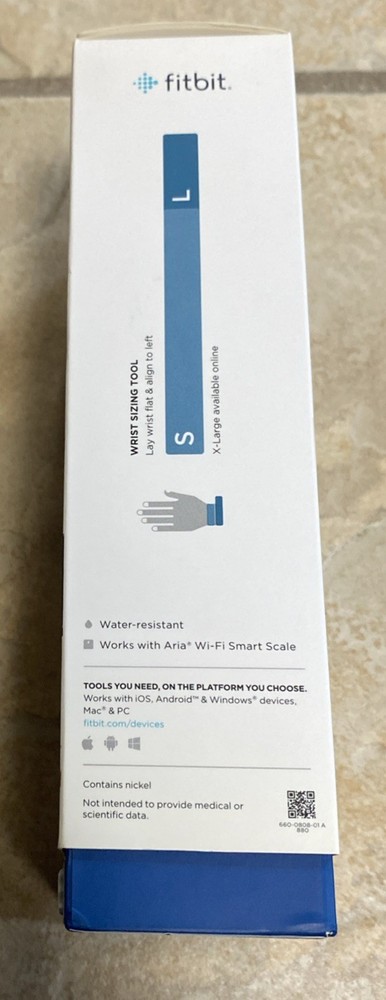 Fitbit Charge 2 Wristband Activity Tracker, Large - Blue