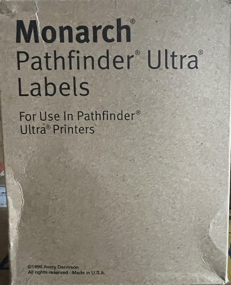 24 Rolls Avery Dennison MONARCH PATHFINDER ULTRA Labels for Printer 402-235