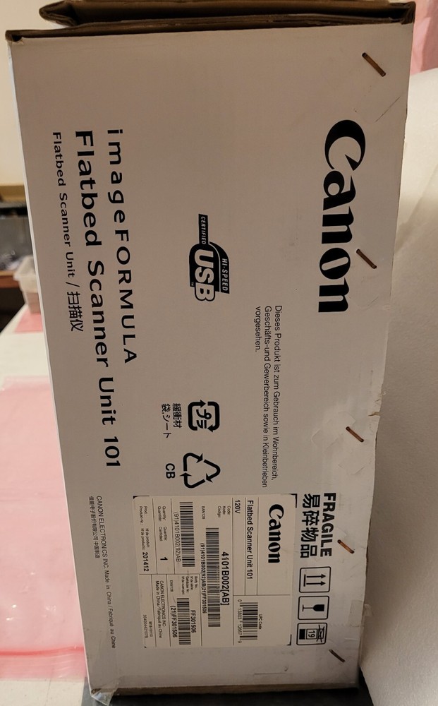 Canon ImageFormula Flatbed Scanner Unit 101 Canon 4101B002 Doc Scanner NEW