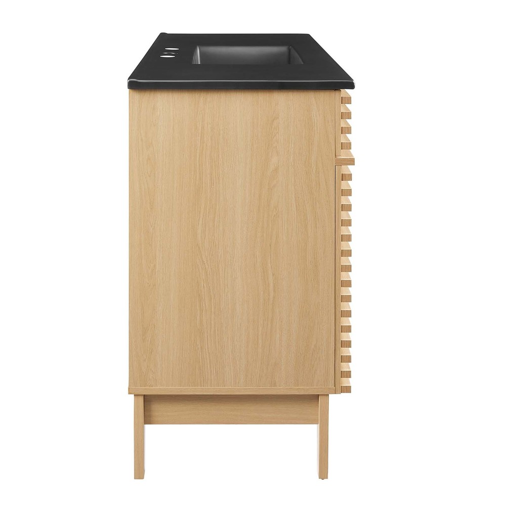 Modway Render 48" Single Bathroom Vanity in Oak Black