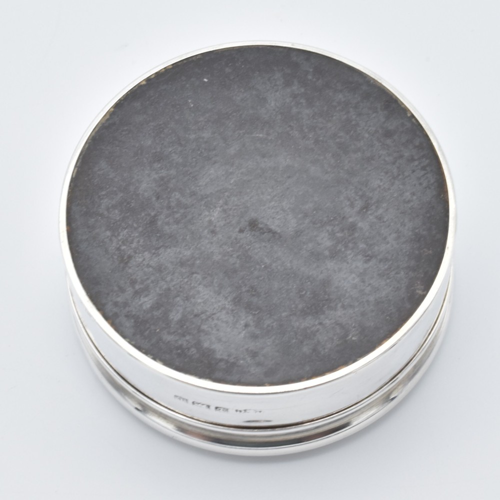 Antique Solid Silver Powder Pot Box Compact 1918