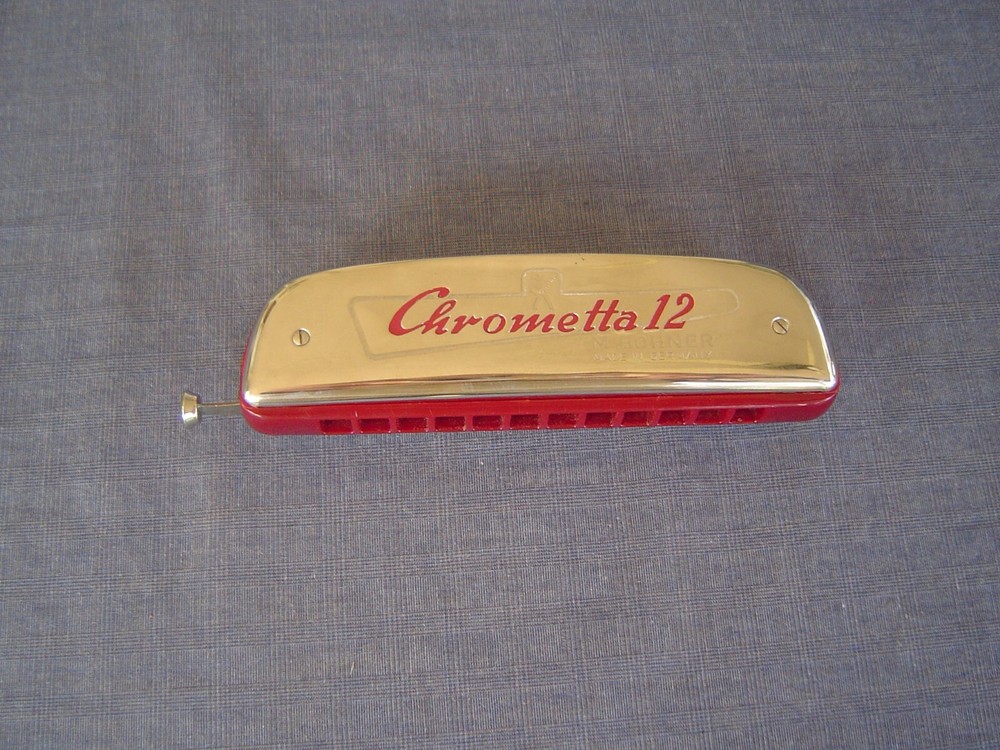 "CHROMETTA 12" "C" GERMAN MADE CHROMATIC HARMONICA BY M. HOHNER & STORAGE CASE