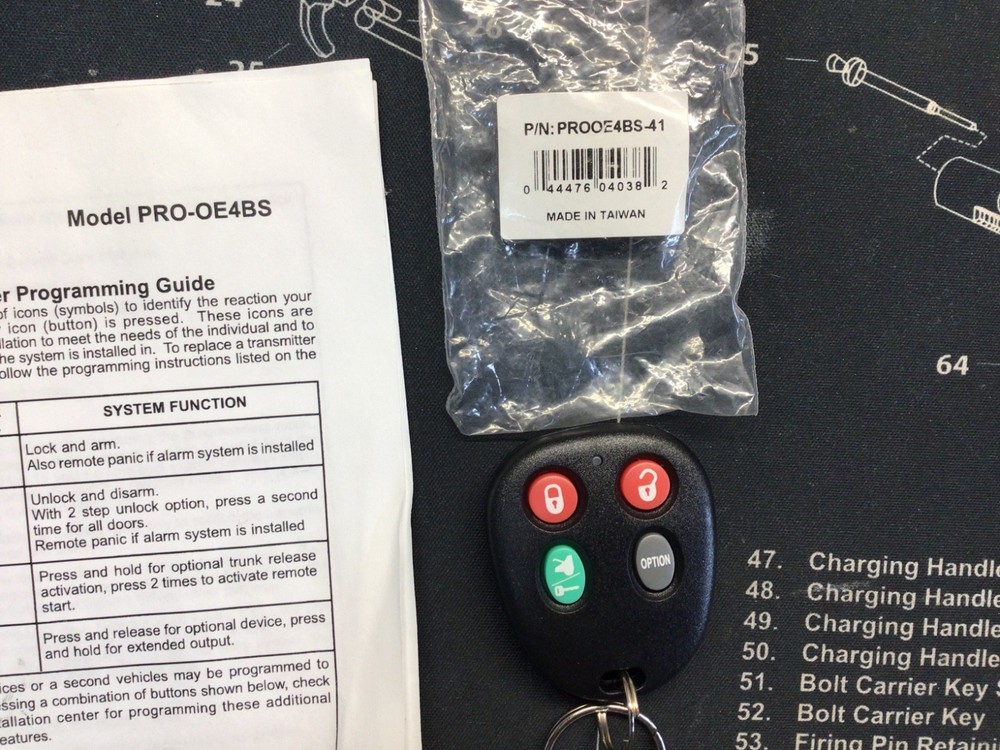 Audiovox PRO-OE4BS replacement remote NEW.