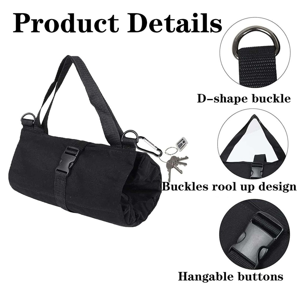 2 PCS Roll up Tool BagTool Roll BagsSmall Tool RollPortable Tool Bag for Dail.