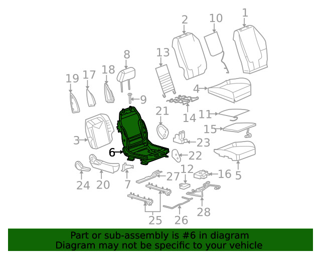 Genuine GM Seat Frame 15850050