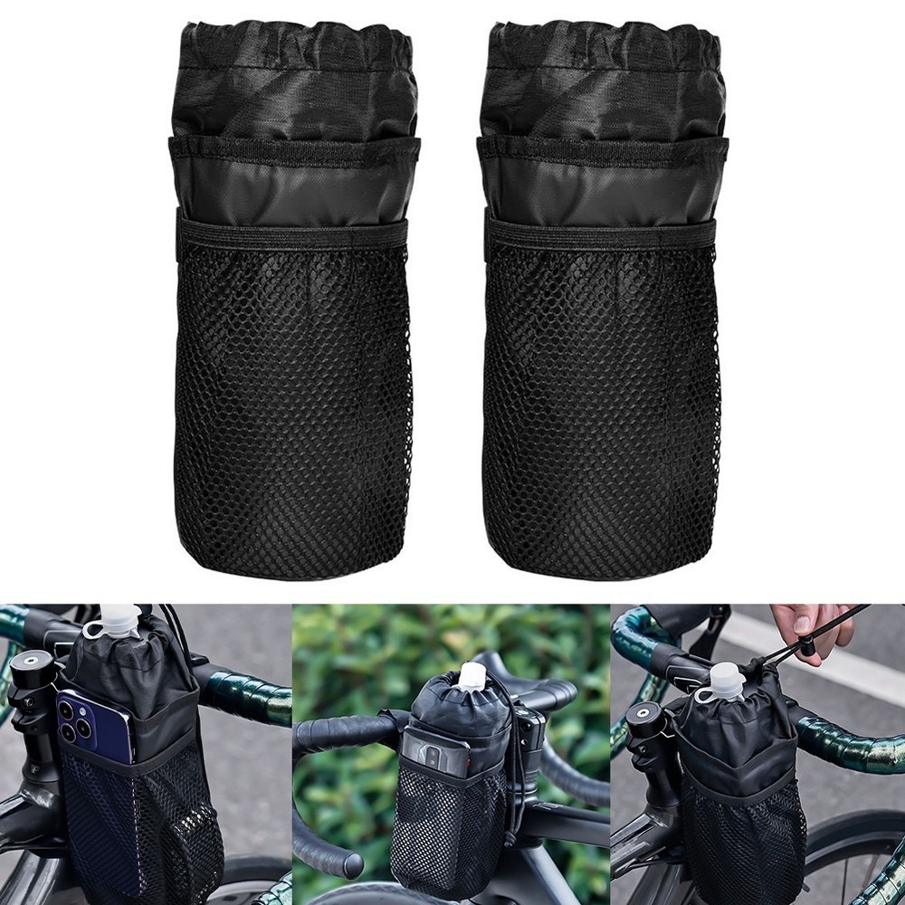Quick Access and Secure Storage with Drawstring Bike Handlebar Stem Bag