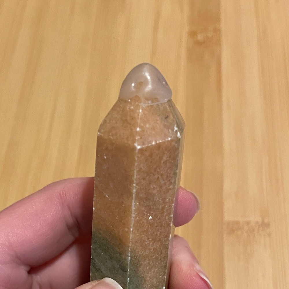 Orange & Green Calcite Tower