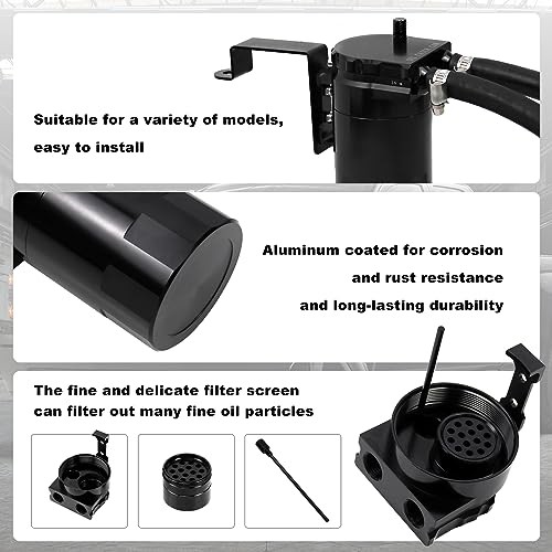 RULLINE Air Oil Separator, Catch Can Compatible with 2014-2018 Basic