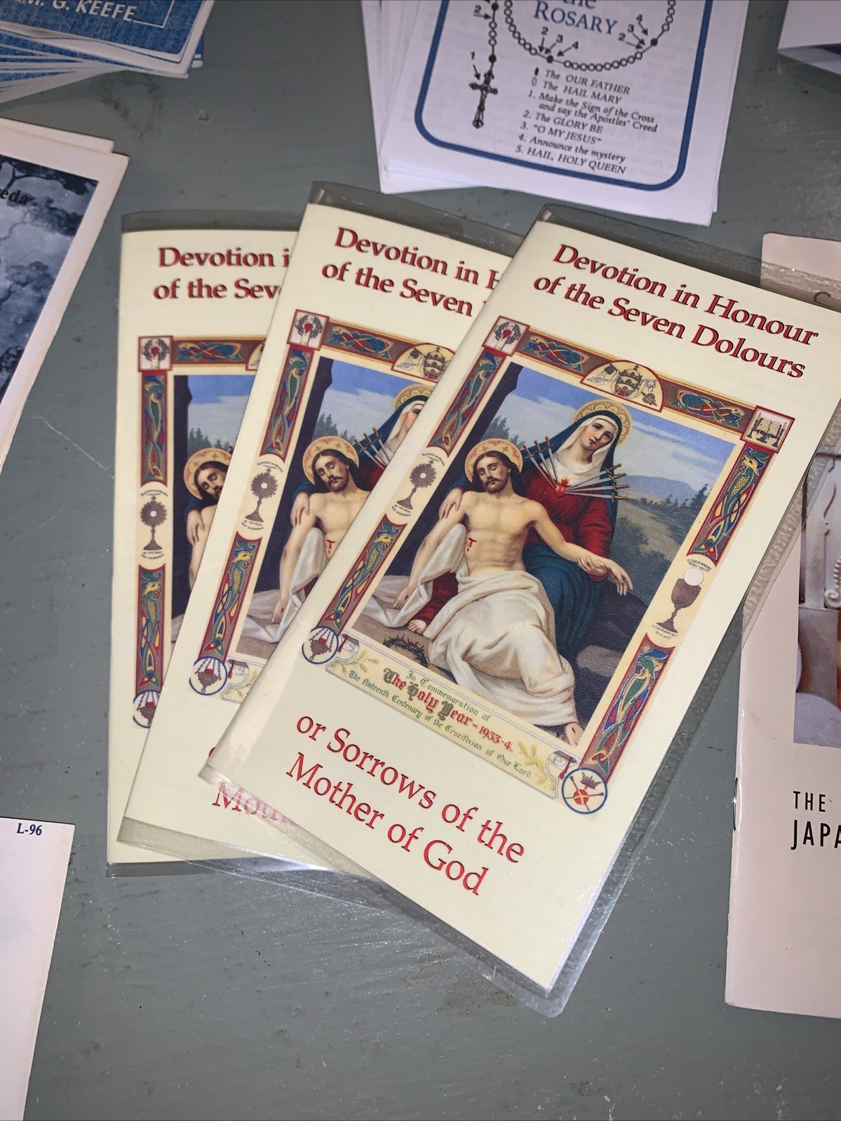 VTG Catholic Holy Cards Pamphlets Pre-Vatican Rosary Devotions SSPX