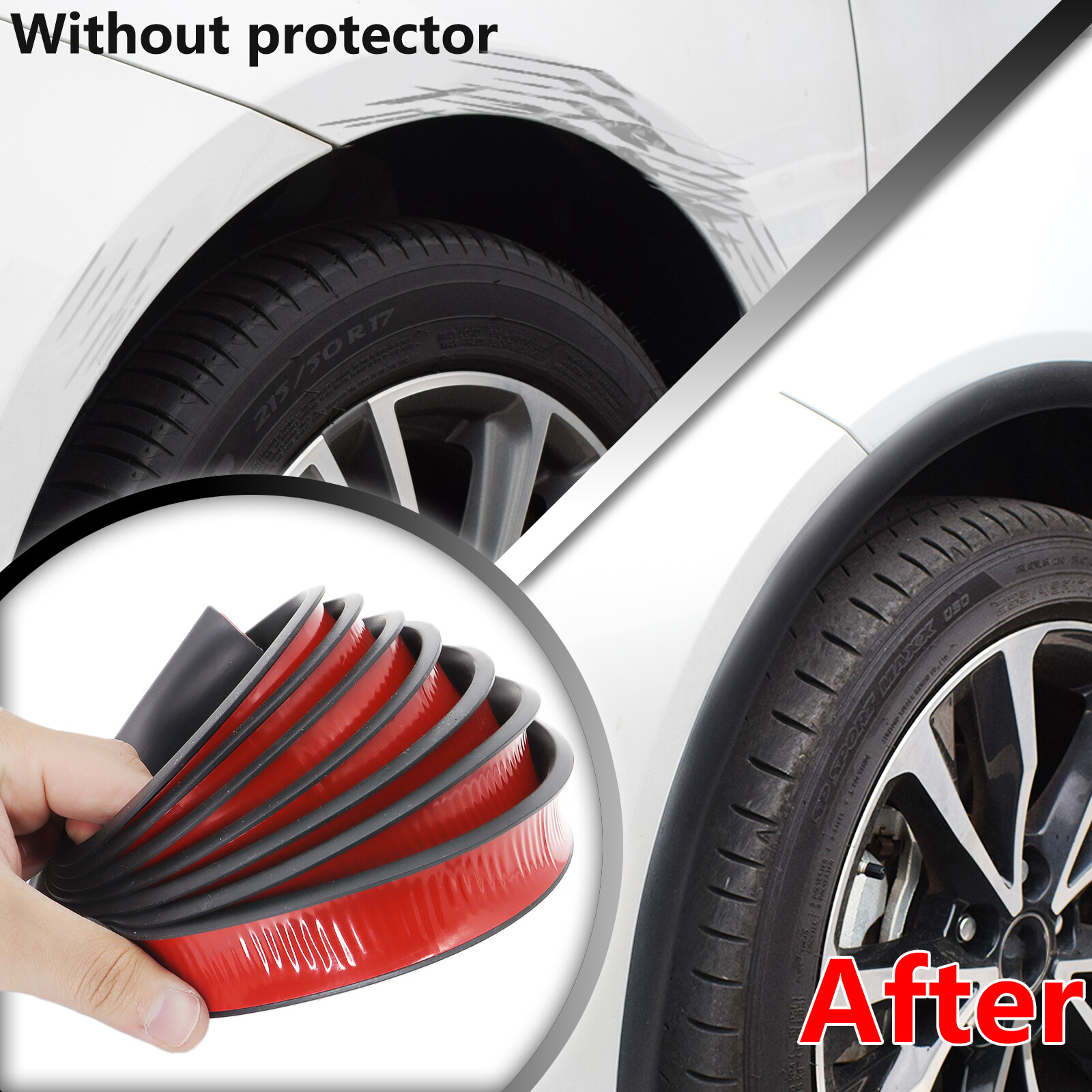 10' Extra Wide Arches Fender Flares Wheel Eyebrow Trim Strip Arch Lip Protectors