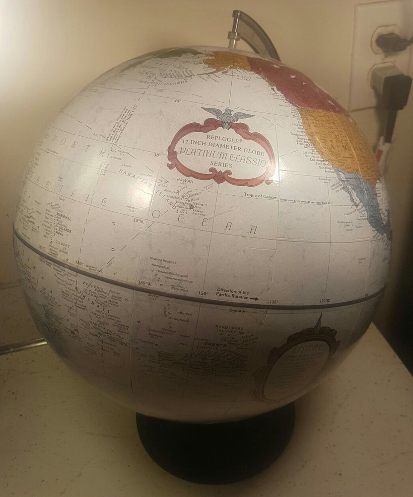 Replogle 12in Diameter Globe Platinum Classic Series Raised Relief Globe