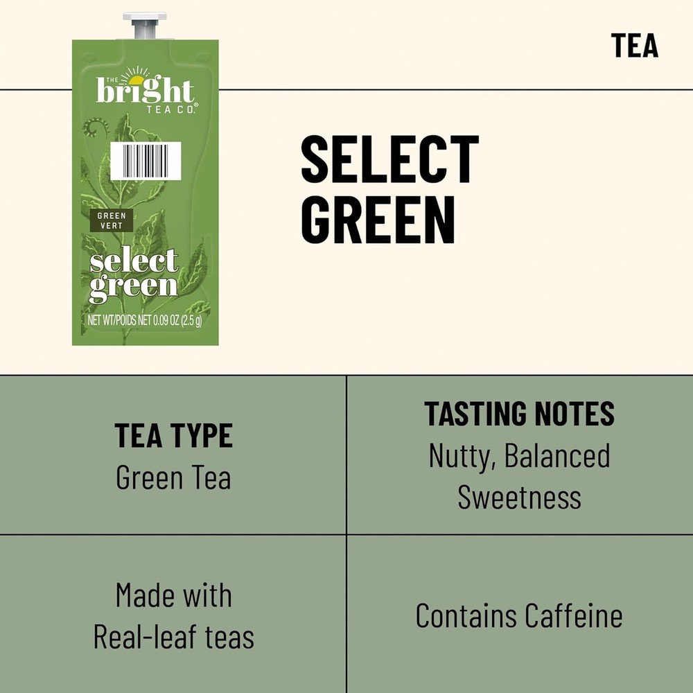 Flavia Bright Tea Co. Select Green Tea | 100 Count Case