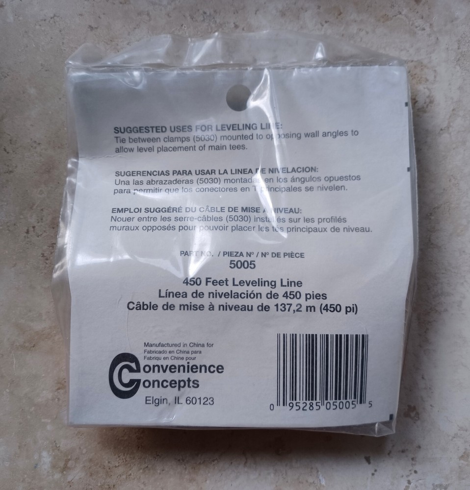 450ft Suspended Ceiling Installation Ceiling Leveling Line, Convenience Concepts