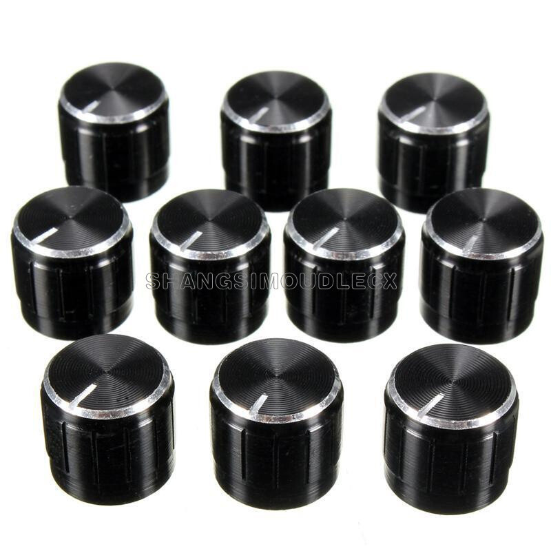 5PCS Useful Volume Control Rotary Knobs For 6mm Dia Knurled Shaft Potentiometer
