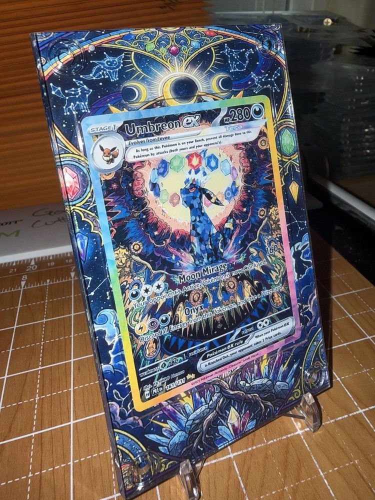 Umbreon EX SIR 161/131 Prismatic Evolutions Extended Art Display Case