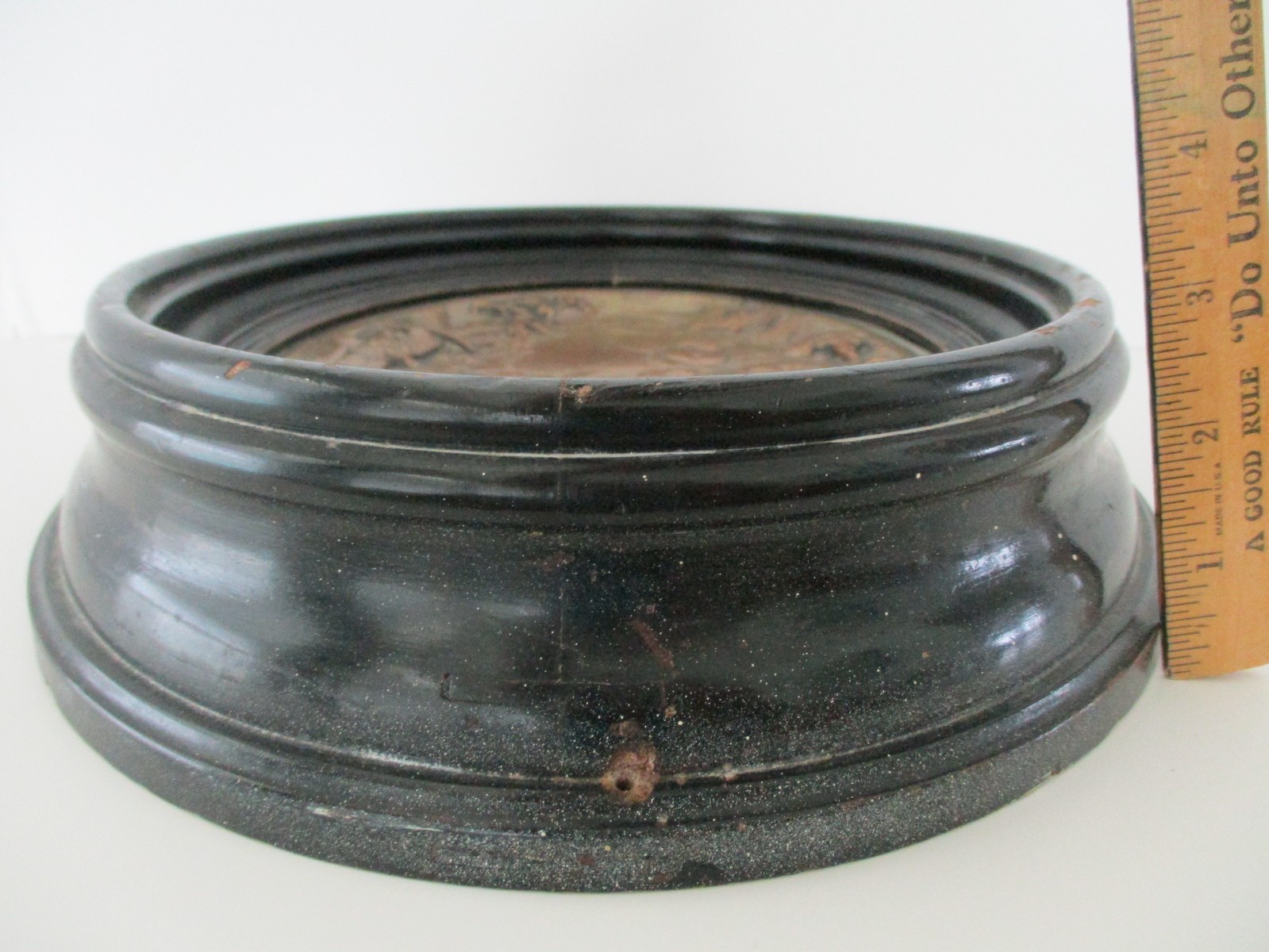 Antique, late 19th C, Neoclassical Patinated Bronze Bas Relief Plaques, Winter