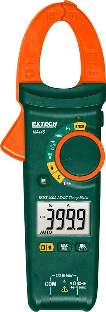 MA445 400A True RMS Clamp Meter with NCV, Backlit Display & Multimeter Functions