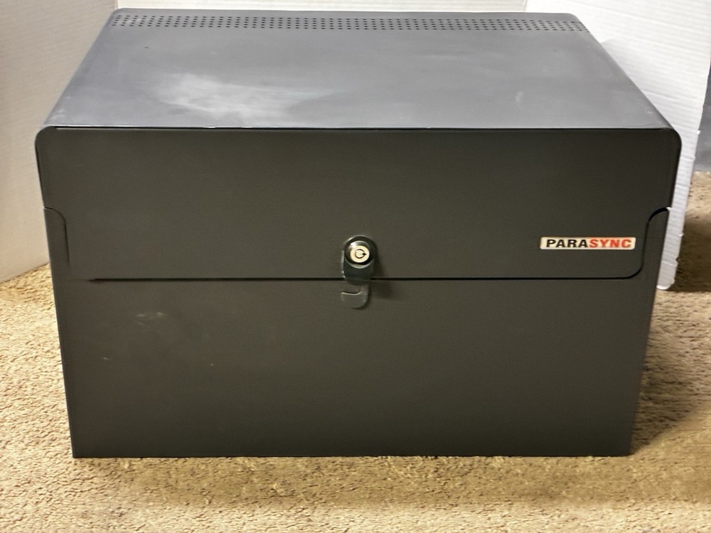 PARASYNC Lockable Charging Storage Cabinet Box – Broken Lock – Pre-Owned