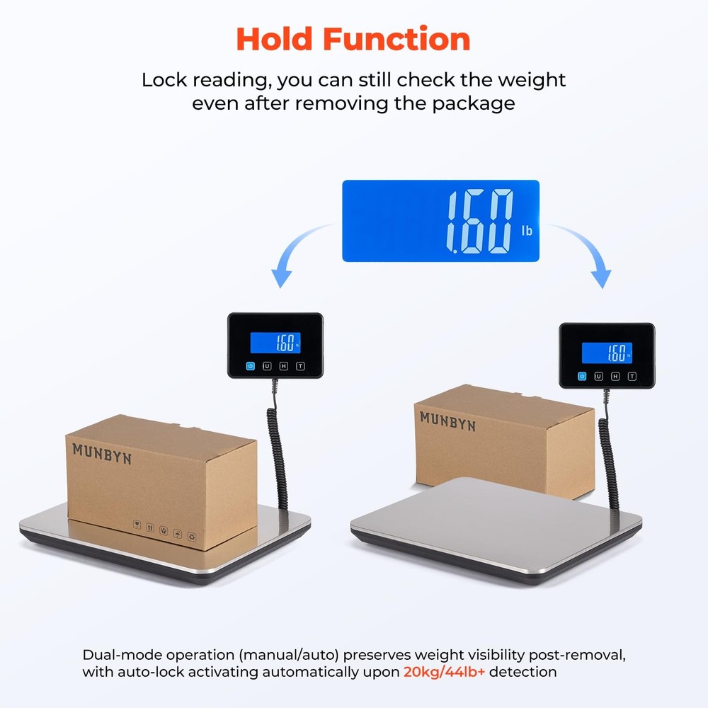 Shipping Scale 440Lb/1.8Oz Digital Postal for Packages with Hold/Tare Function