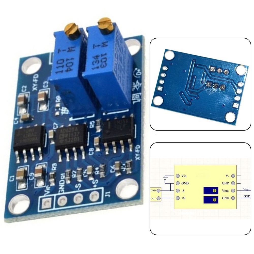 AD620 Microvolt MV Voltage Signal Instrumentation Module Board High Quality