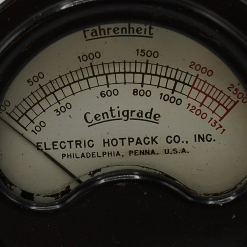 Electric Hotpack Panel Temperature Gauge Meter Fahrenheit Centigrade