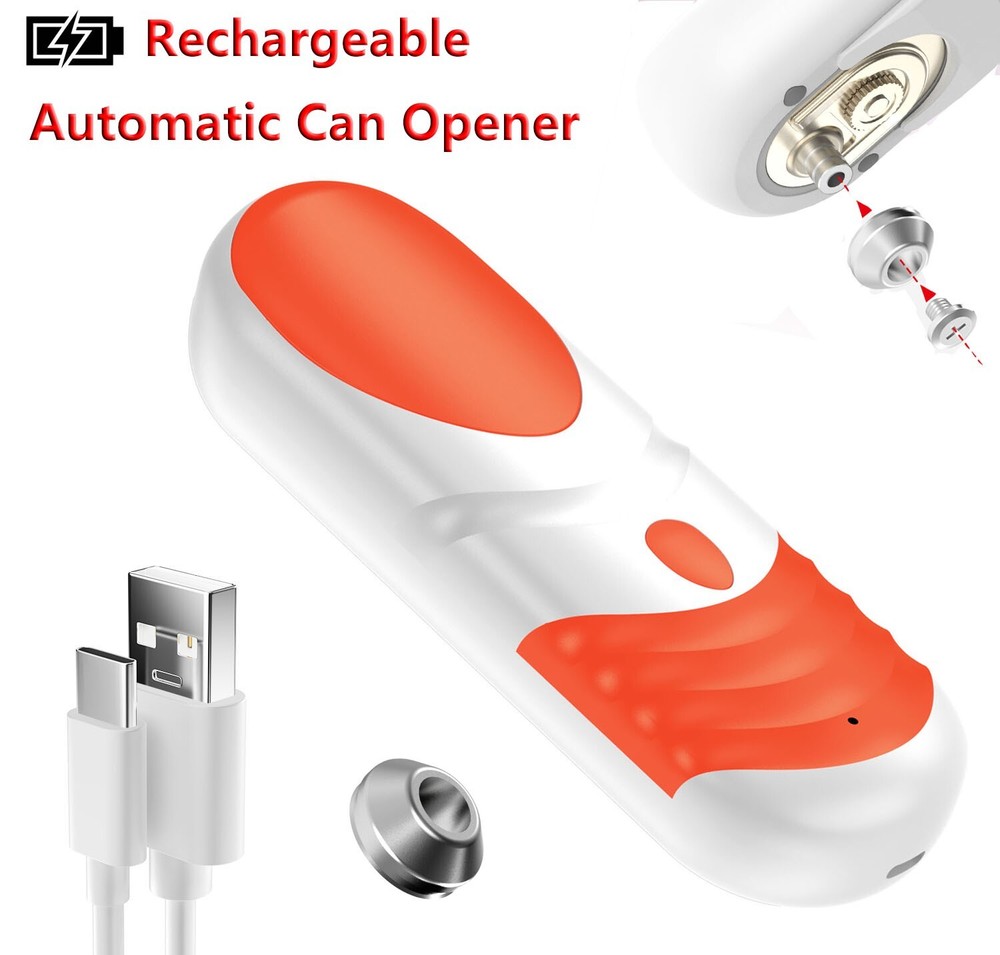 Electric Can Opener Smooth Edge Rechargeable Practical Kitchen Gadget Arthritis