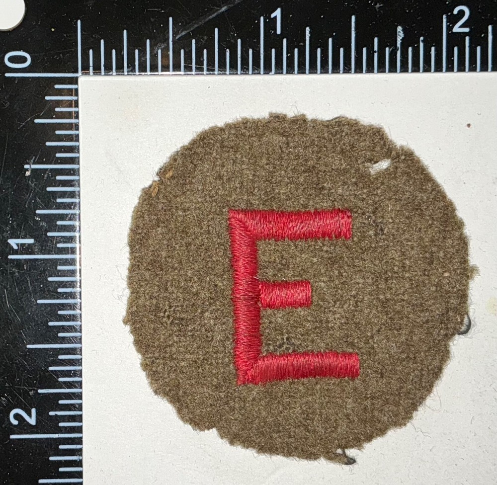 WWII US Army Coast Artillery E Excellence Cuff WOOL Patch