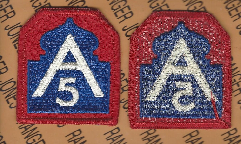 USA WWII 5th Army dress uniform patch m/e