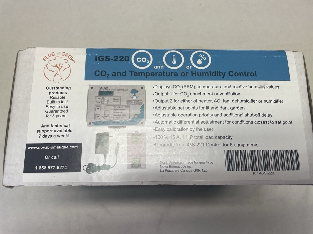 Intelligent Growing Systems iGS-220 TEMP/RH SMART CONTROLLER + iGS-25 Bundle
