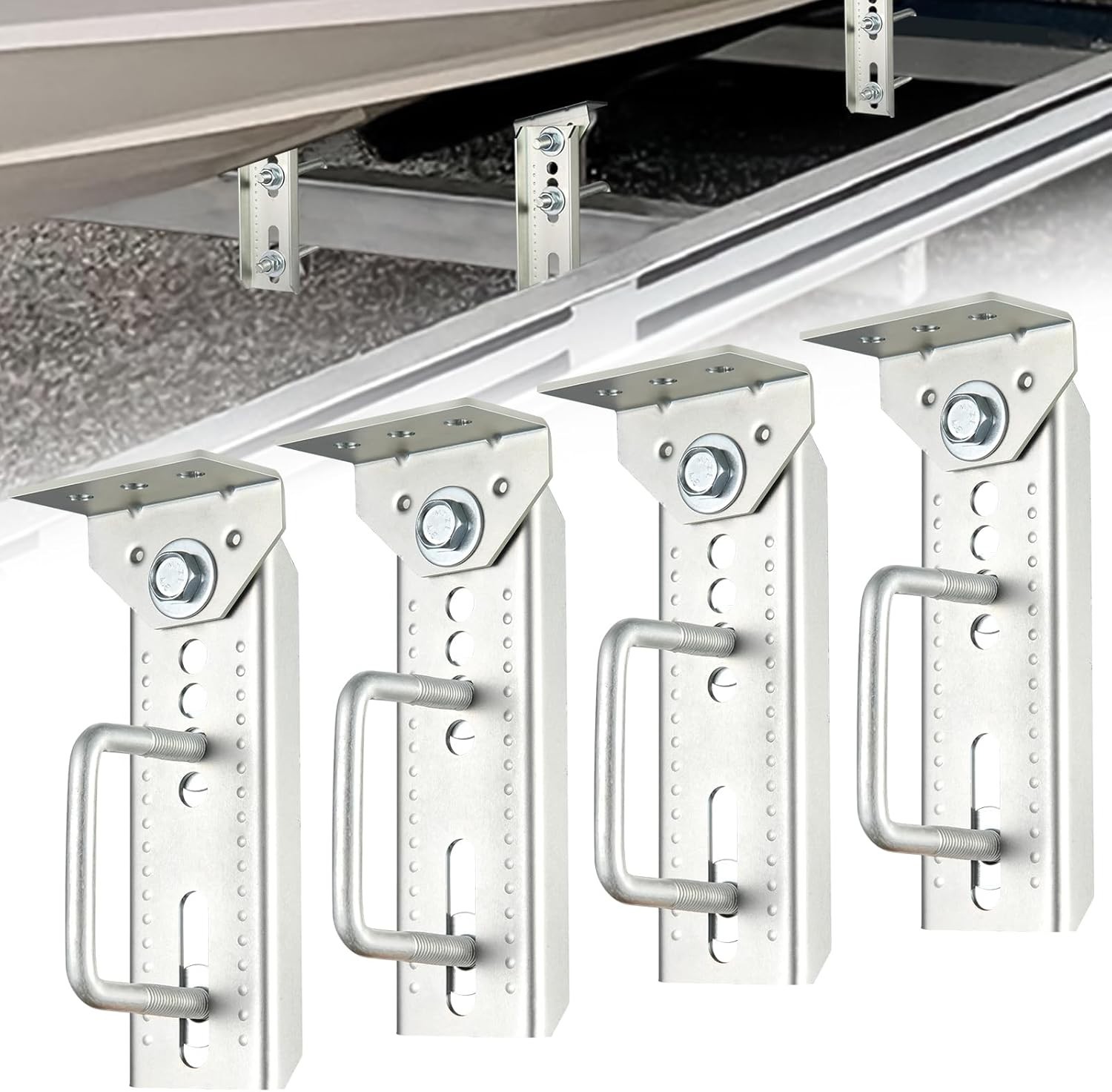 4PCS 8" Swivel Top Bunk Bracket Kit For 1.5x3, 2x3,3x3 Boat Trailer Crossmember