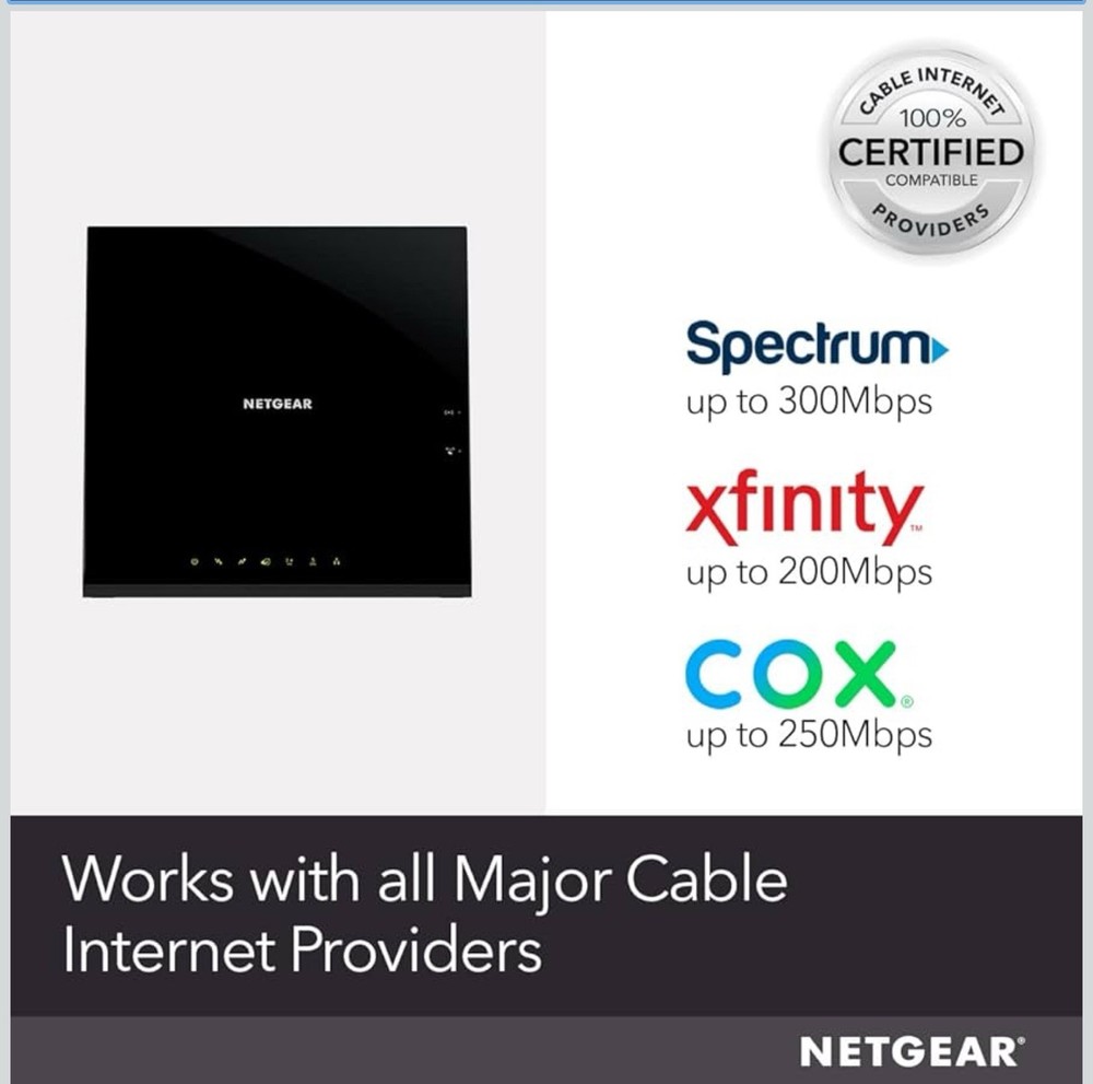 NETGEAR AC1600 WiFi Cable Modem Router