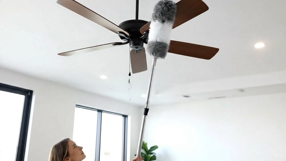 30-100 Inch Microfiber Feather Duster with Extension Pole - Washable, Bendable,