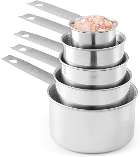Stainless Steel Measuring Cups, 5 Piece Stackable Measuring Set () 1