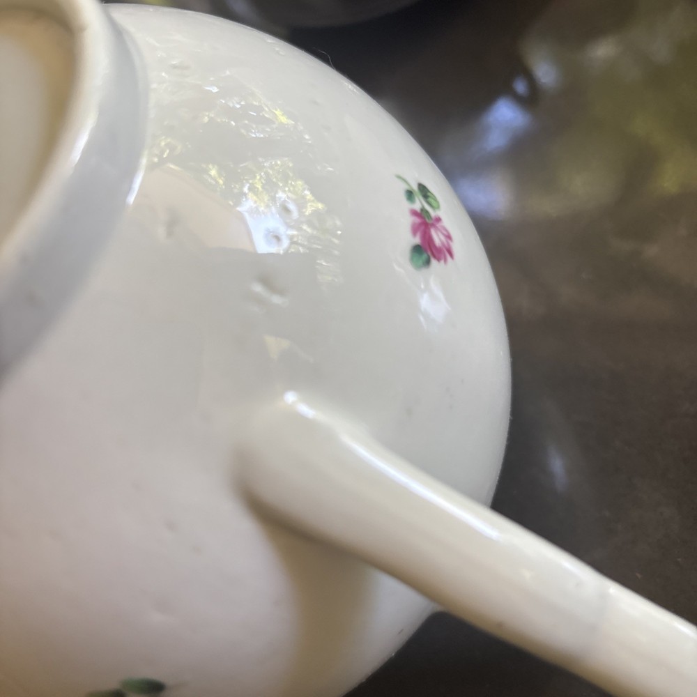 Derby Teapot Circa 1760 Flower Painted