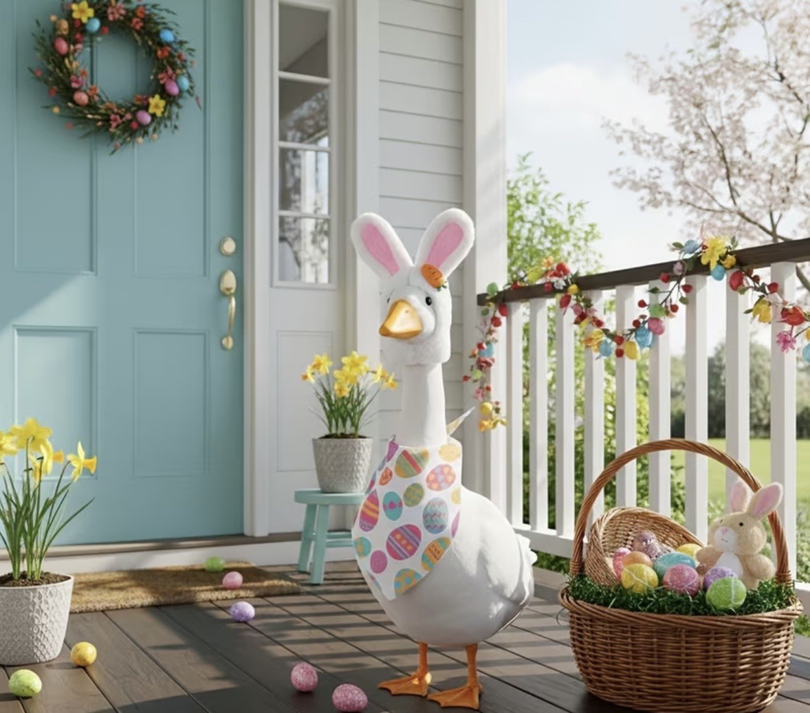 🐰New Easter Bunny Themed Porch Goose Outfit
