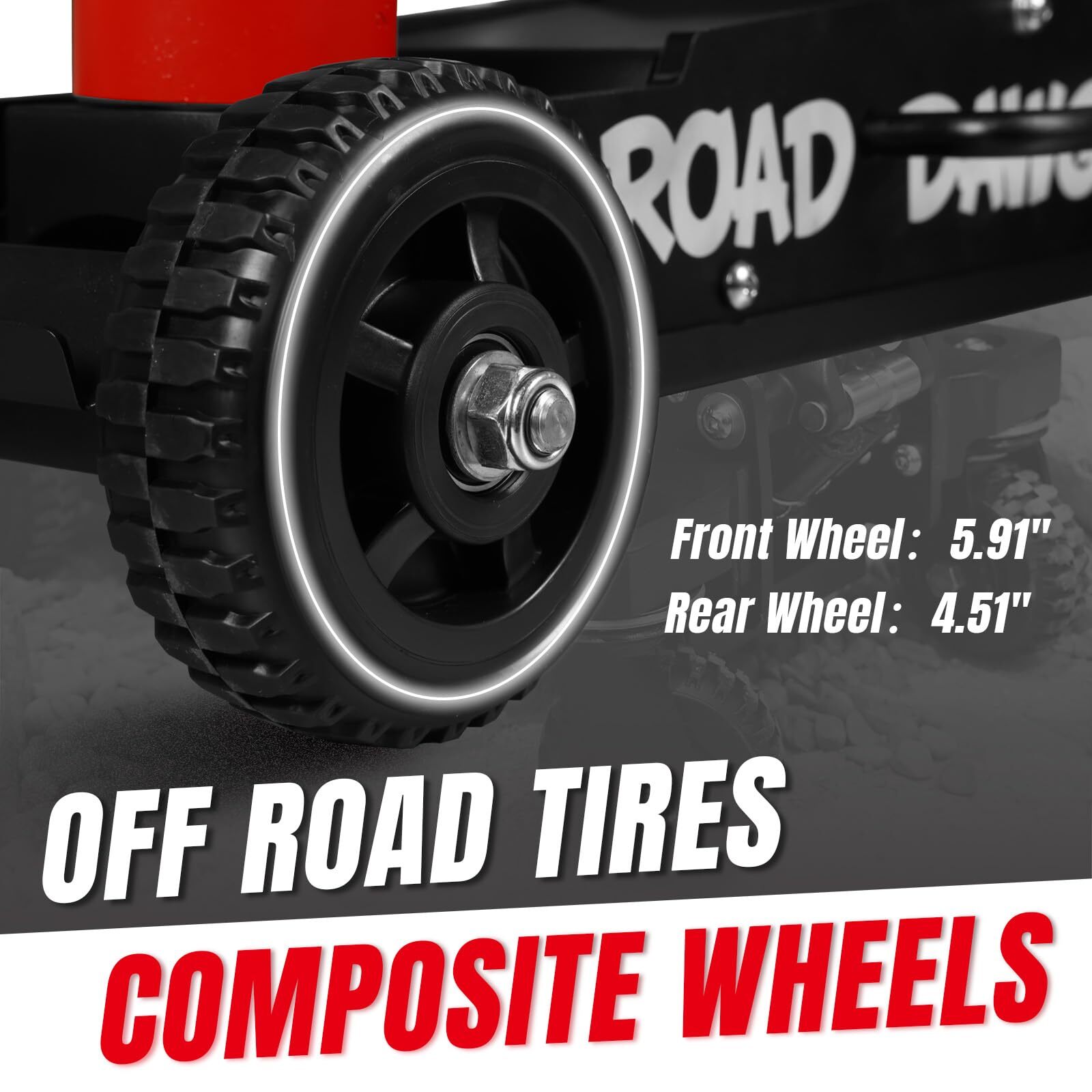 ROAD DAWG Big Wheel Off-Road Jack,Aluminum and Steel Racing Floor, 3 Ton Jack