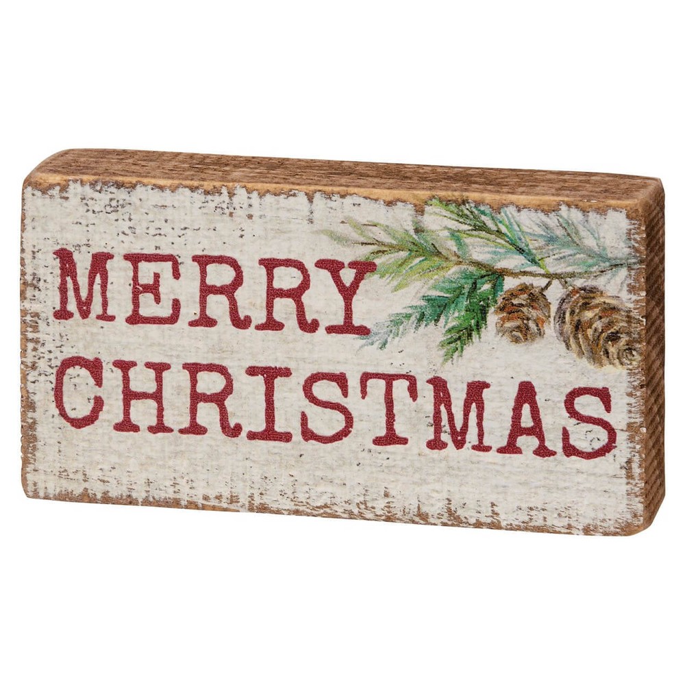 Merry Christmas Block Sign