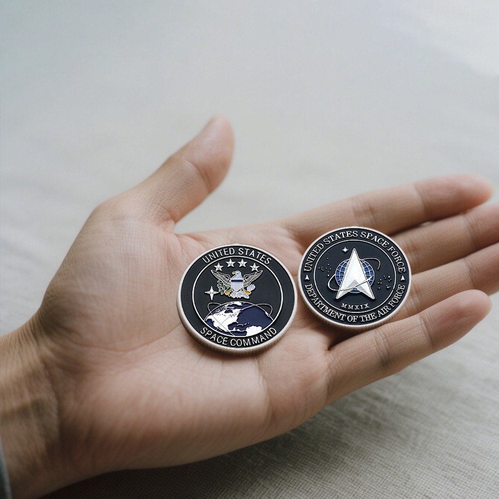 Silver Plated Space Force Commemorative United States Space Command Coin
