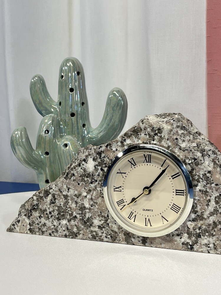 Vintage Granite Mantel Clock