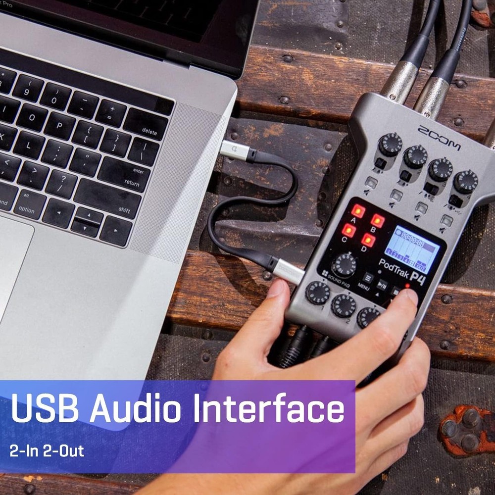 Battery Powered Podcasting Device with 4 XLR Inputs and Remote Interview Support