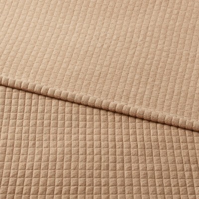 Full/Queen Jersey Quilt Light Brown - Threshold