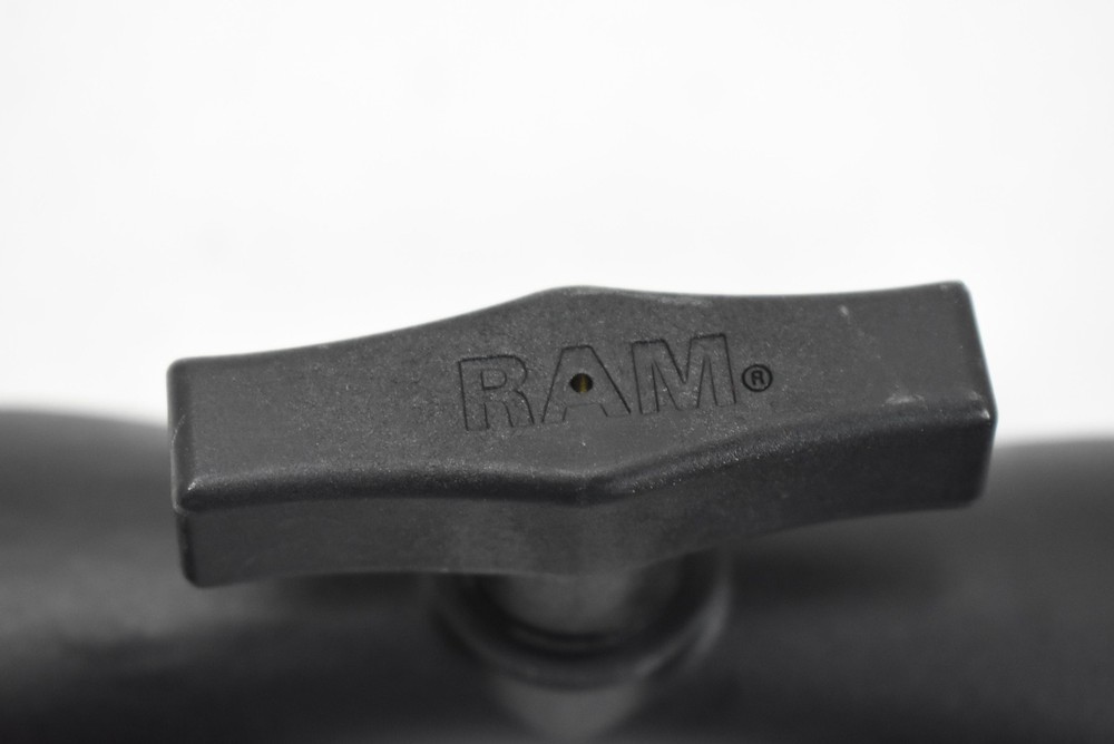 RAM Mount AN17018-1 Double Socket Arm with Round Base Kit Black Universal Mount